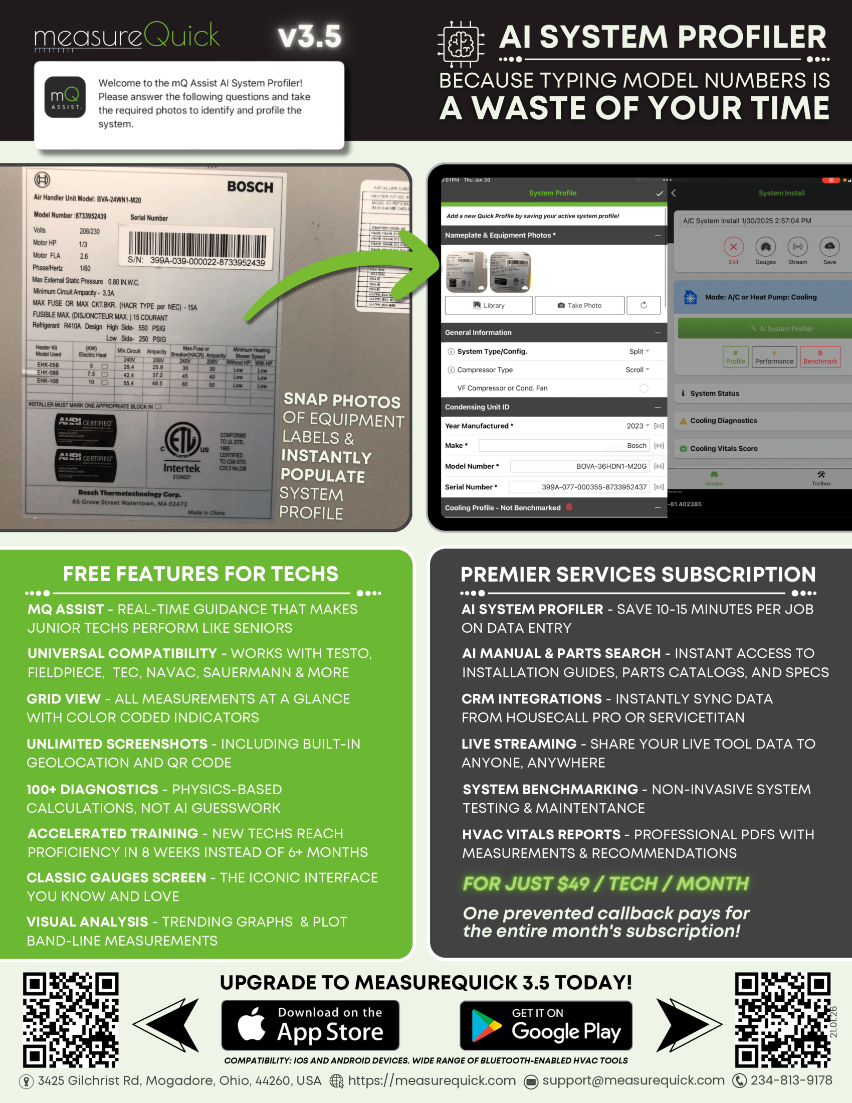 Example one-page workflow document showing the five required steps for every service call